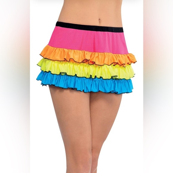 Nwt- Halloween- Electric Party Neon Skirt -one size - Picture 1 of 3